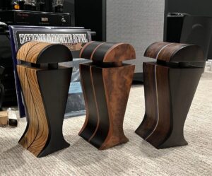 Black Hornbeam & Zebrano - Exotic Wood Headphone Stand - Image 5