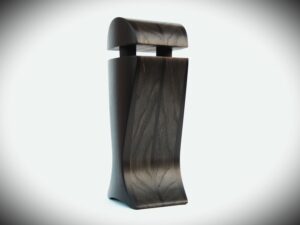 Black Hornbeam & Bog Oak - Exotic Wood Headphone Stand - Image 2