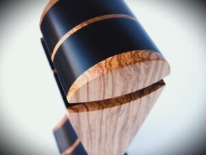 Italian Olive & Black Hornbeam - Exotic Wood Headphone Stand - Image 5
